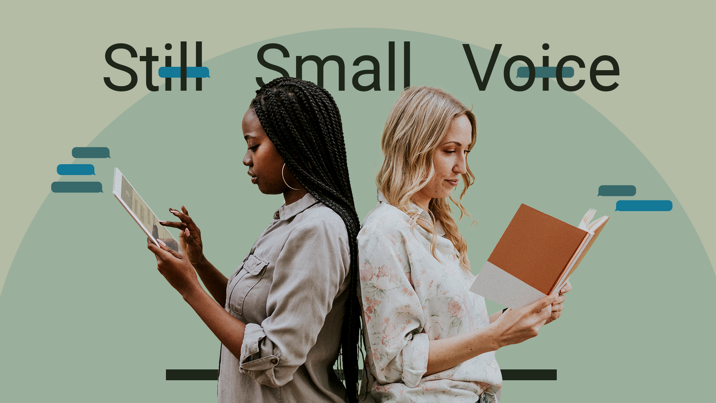 Still small voice sermon series graphic